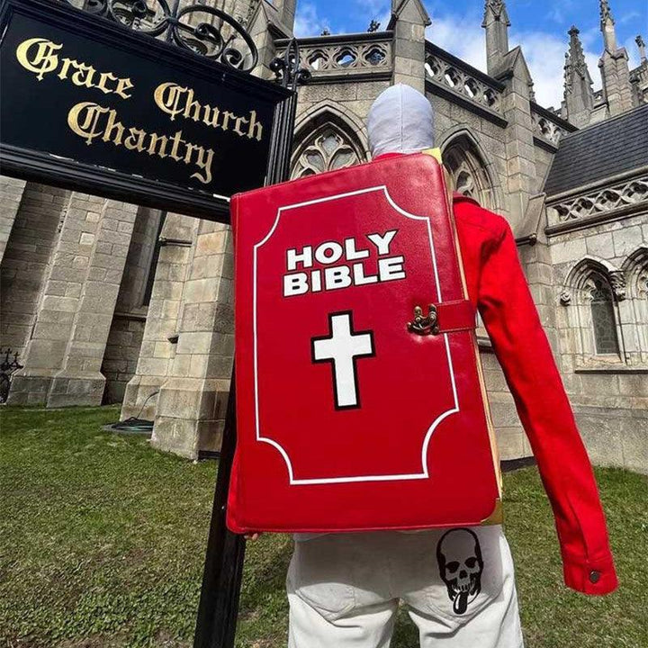 Hip Hop Street Cross Shoulder PU Leather Backpack - Trendha