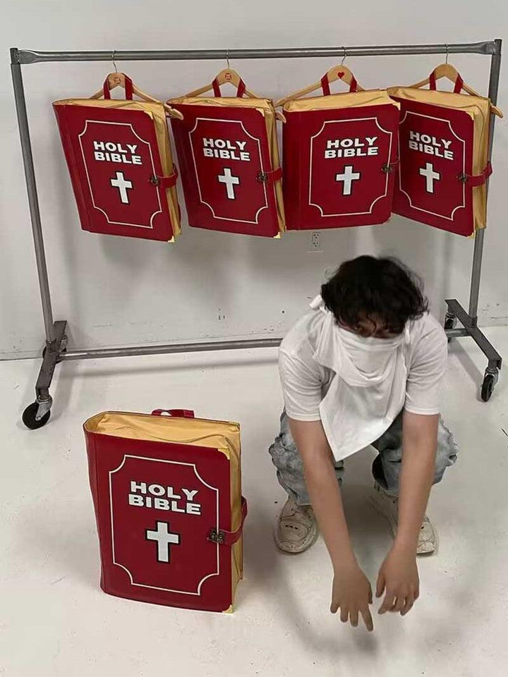 Hip Hop Street Cross Shoulder PU Leather Backpack - Trendha