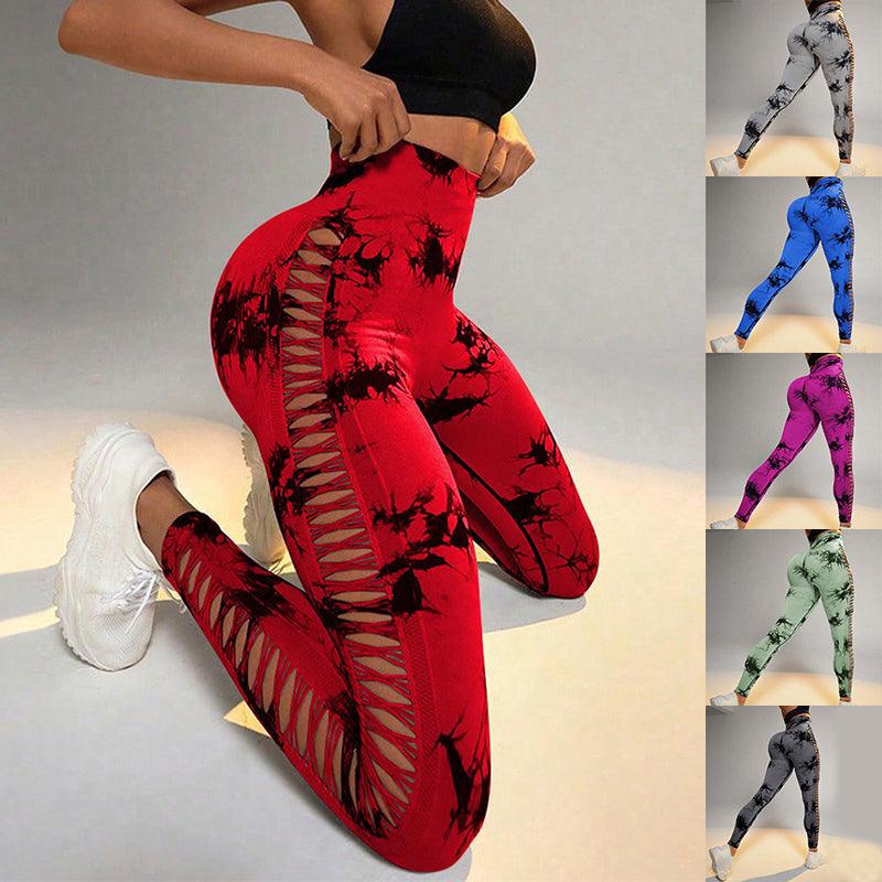 Women's Tie-Dye Cutout Leggings