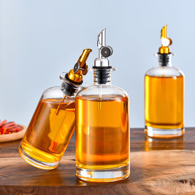 Home Kitchen Crystal White Material Glass Self-control Opening And Closing Spice Bottle