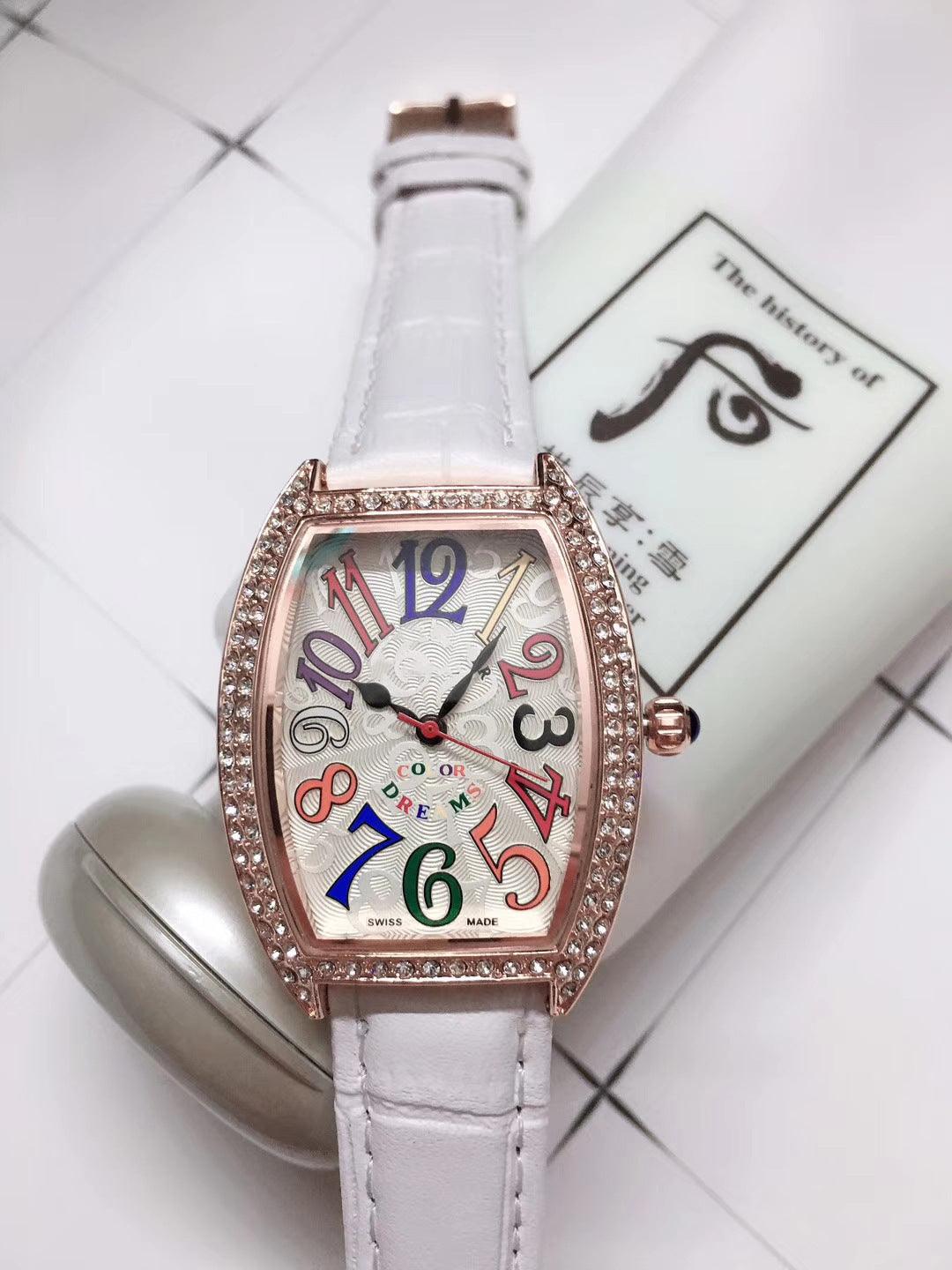 Hot-selling Explosive AliExpress Wechat Fashion Square Flange Ladies Watch Ladies Watch - Trendha