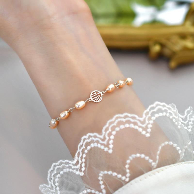 Jewelry Women's Freshwater Pearl Bunny Bracelet - Trendha