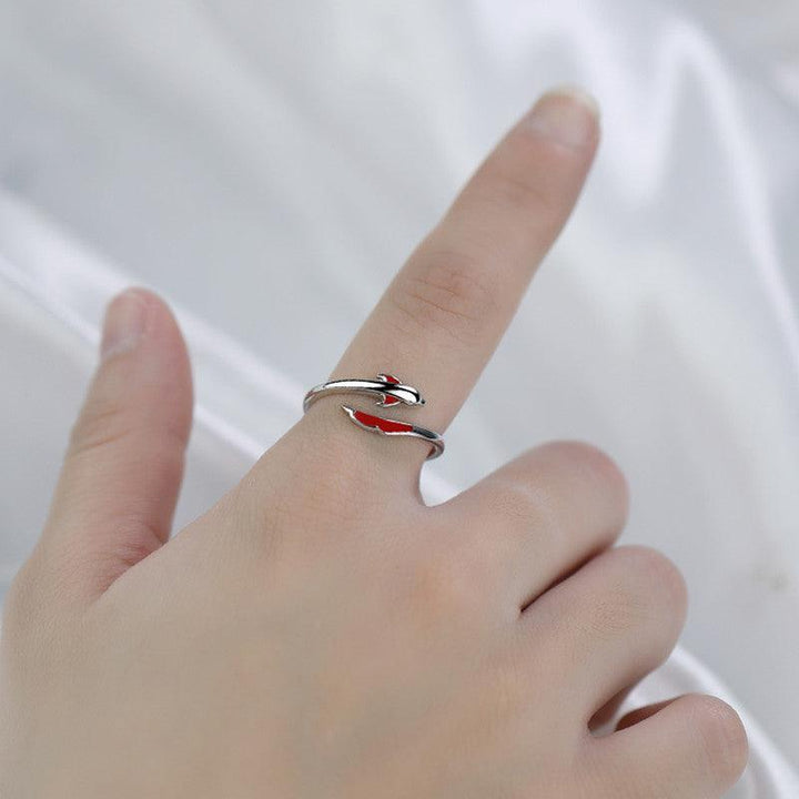 Koi Carp Women's Sterling Silver Plain Ring Niche - Trendha