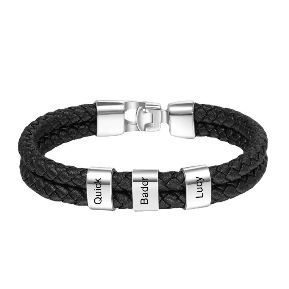 Leather Braided Men's Personality Couple Bracelet - Trendha
