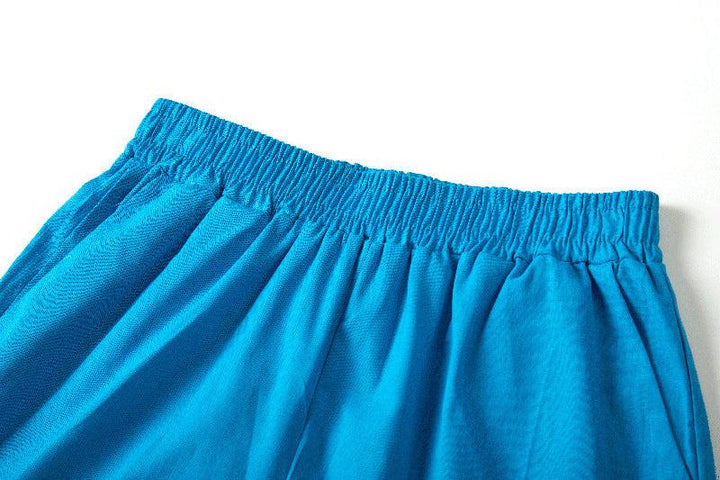 Loose Fitting Single Breasted Shirt High Waisted Straight Leg Pants - Trendha