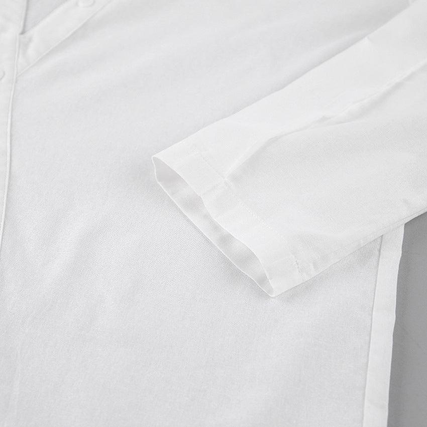 Loose Fitting White Niche Casual Set With Shorts - Trendha
