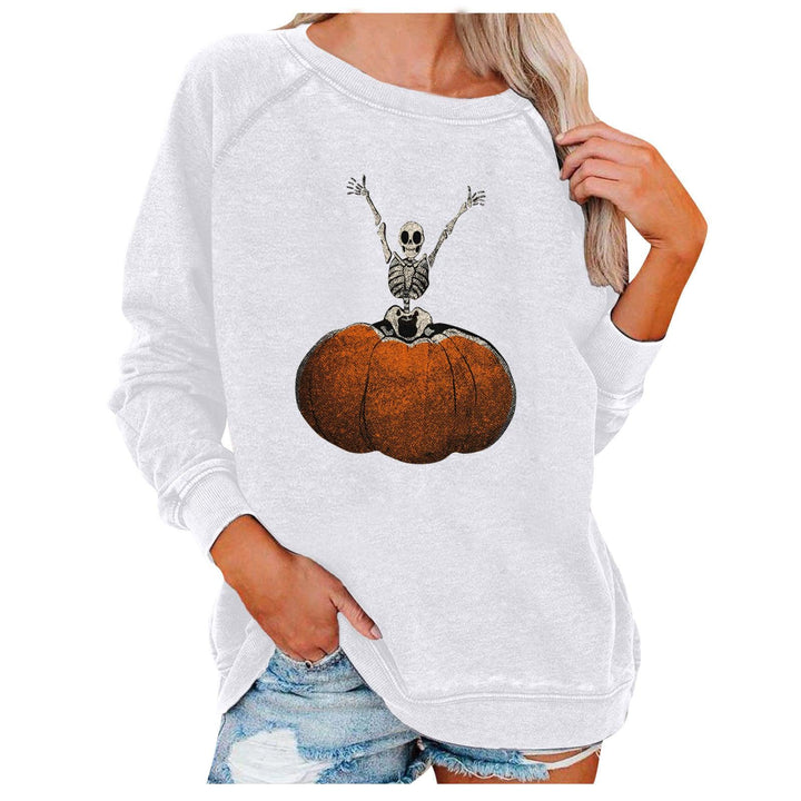 Loose Women's Tops Halloween Themed Sweatshirts - Trendha