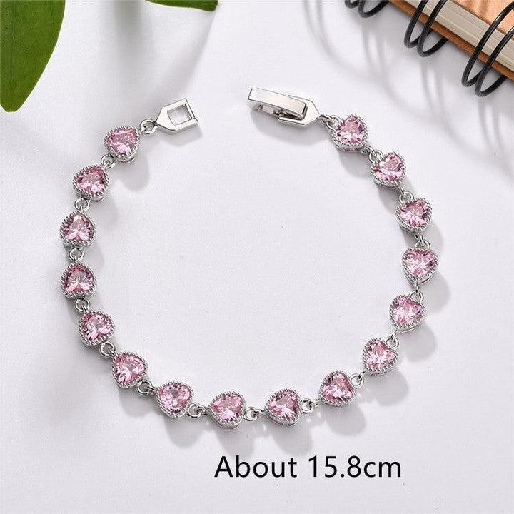 Love AAA Zircon Bracelet Copper Inlaid - Trendha