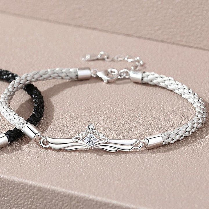 Men's And Women's Pair Creative All Match Sterling Silver Bracelet - Trendha