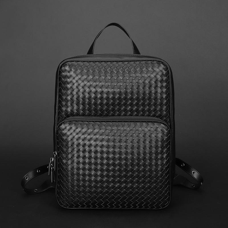 Men's Business Casual Backpack Woven Men's Bag Simple Travel - Trendha