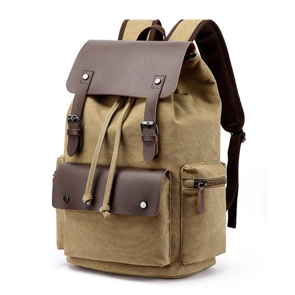 Men's Canvas Casual Backpack Laptop Bag - Trendha
