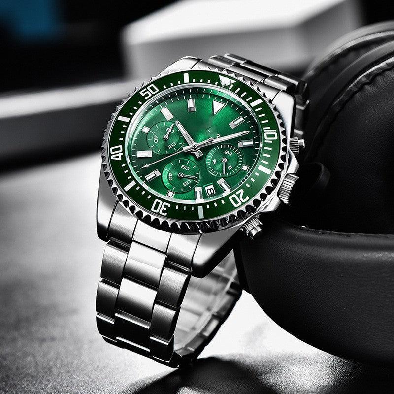 Men's Casual Steel Band Watch With Multifunctional Night Light Waterproof - Trendha