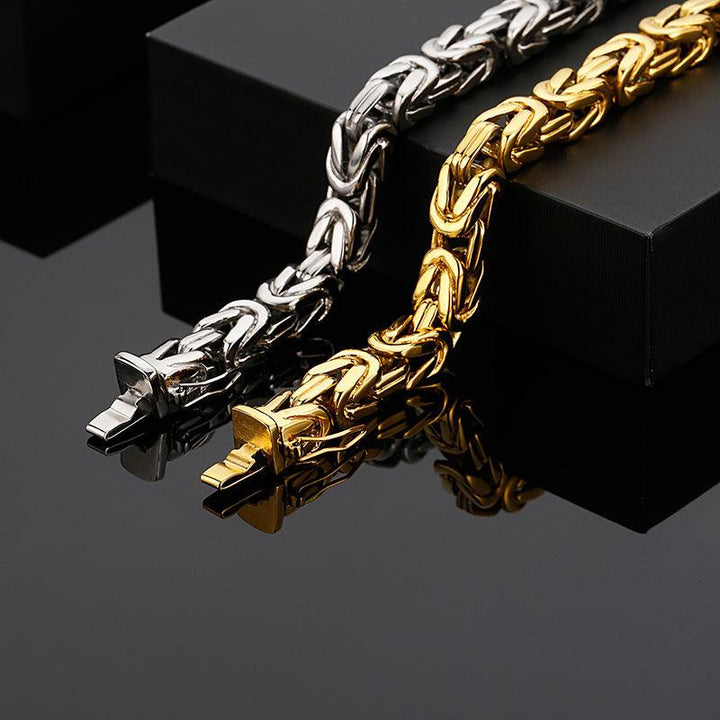Men's Fashion Stainless Steel Square Chain Bracelet - Trendha
