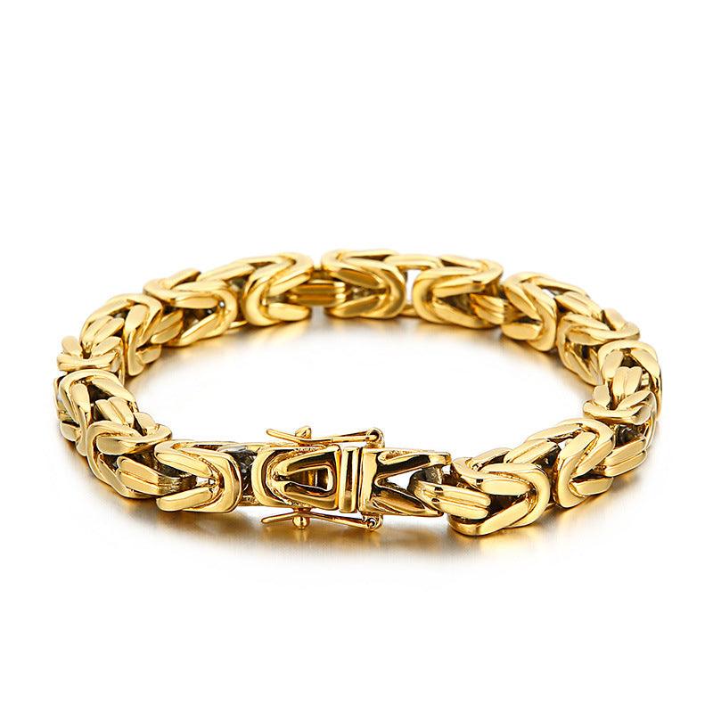 Men's Fashion Stainless Steel Square Chain Bracelet - Trendha