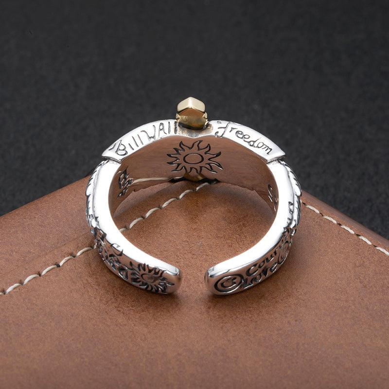 Men's Fashion Vintage Cross Wings Ring - Trendha