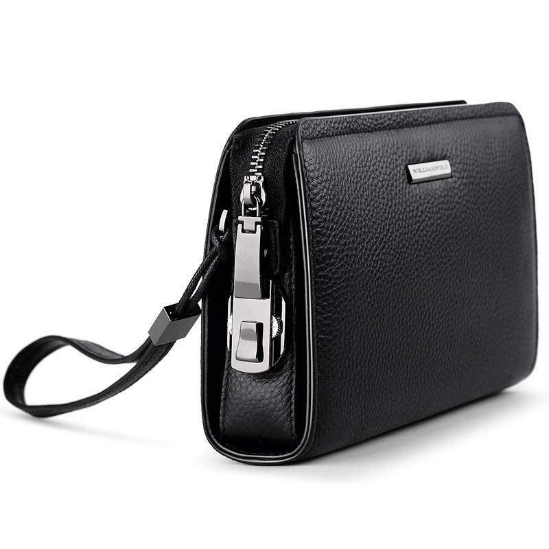 Men's Genuine Leather Combination Lock Clutch - Trendha