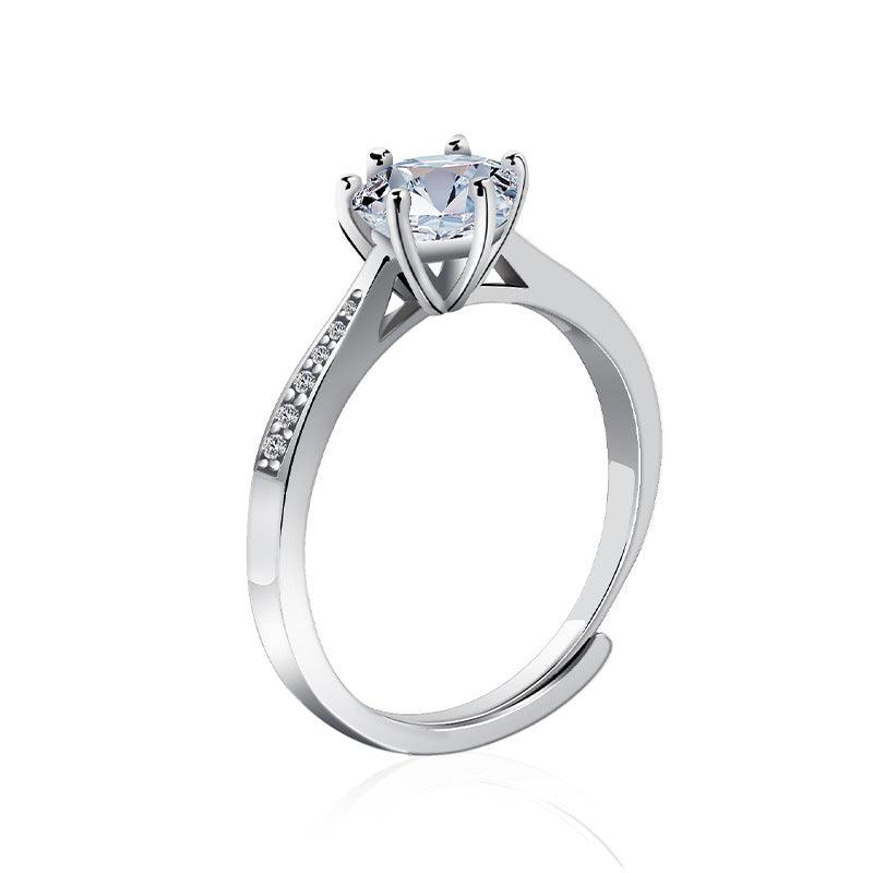 Mossanstone Ring S925 Silver 1 Carat - Trendha