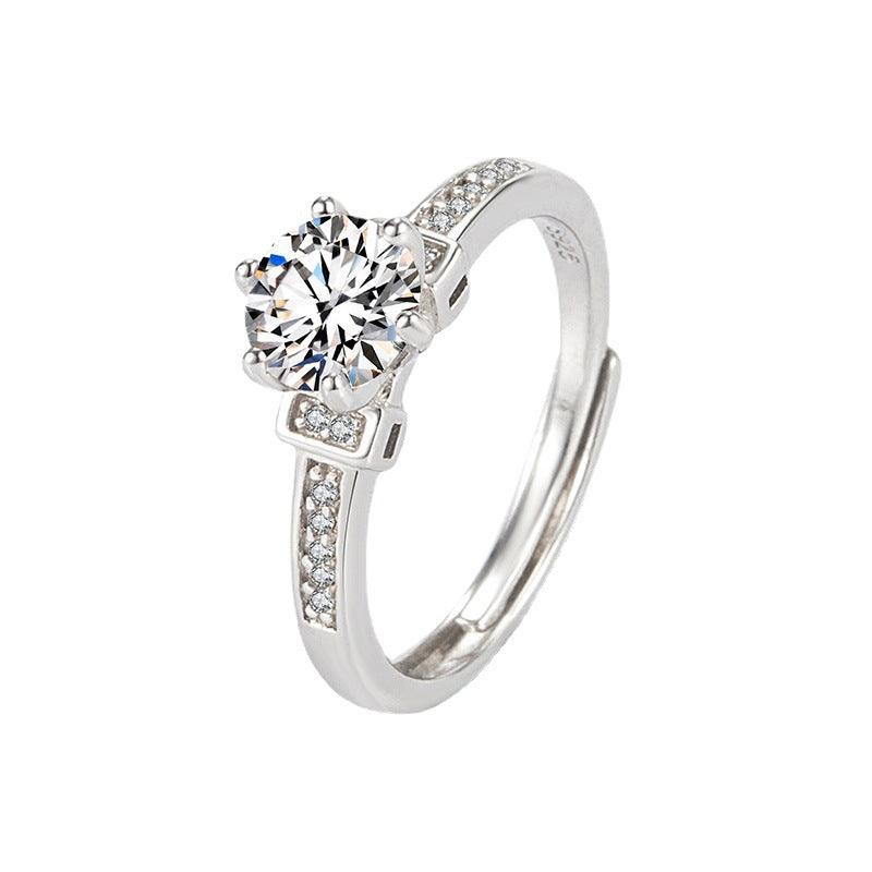 Mossstone Ring With Silver Ring - Trendha