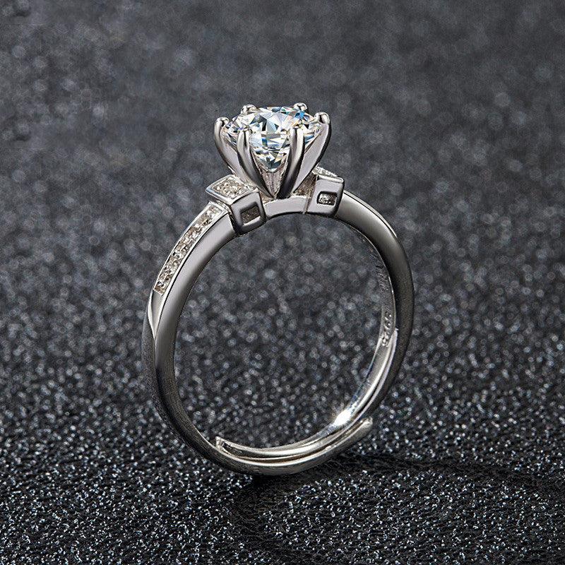 Mossstone Ring With Silver Ring - Trendha