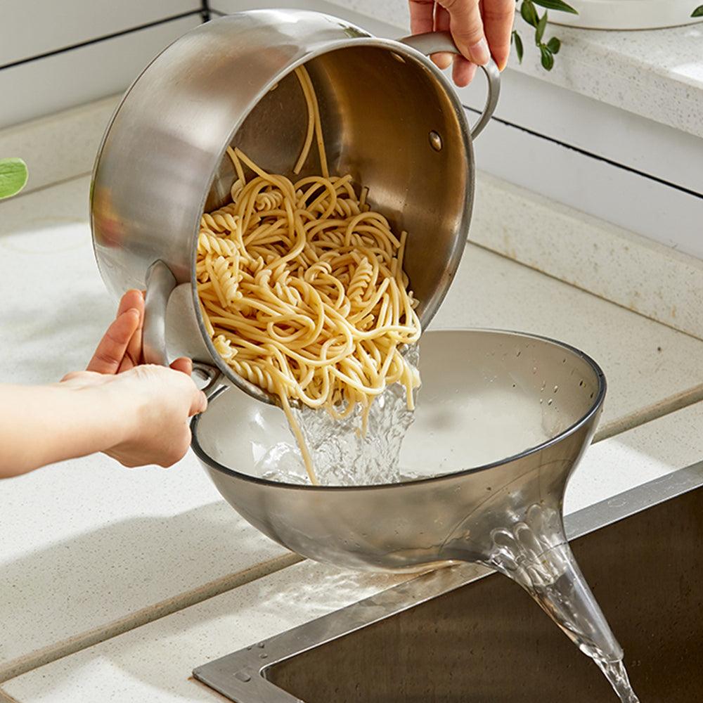 Plastic Produce Washing and Draining Bowl