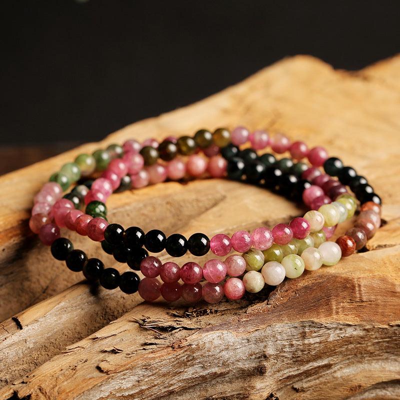 Natural Brazilian Tourmaline Tourmaline Buddha Bead Bracelet - Trendha