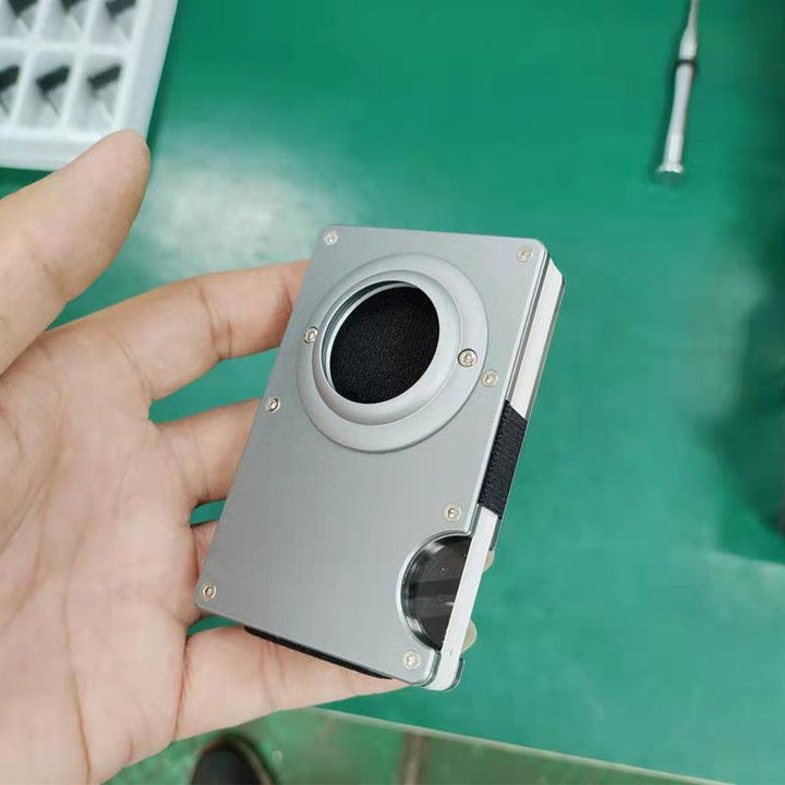 New Aluminum Card Holder Location Tracker Protective Cover - Trendha