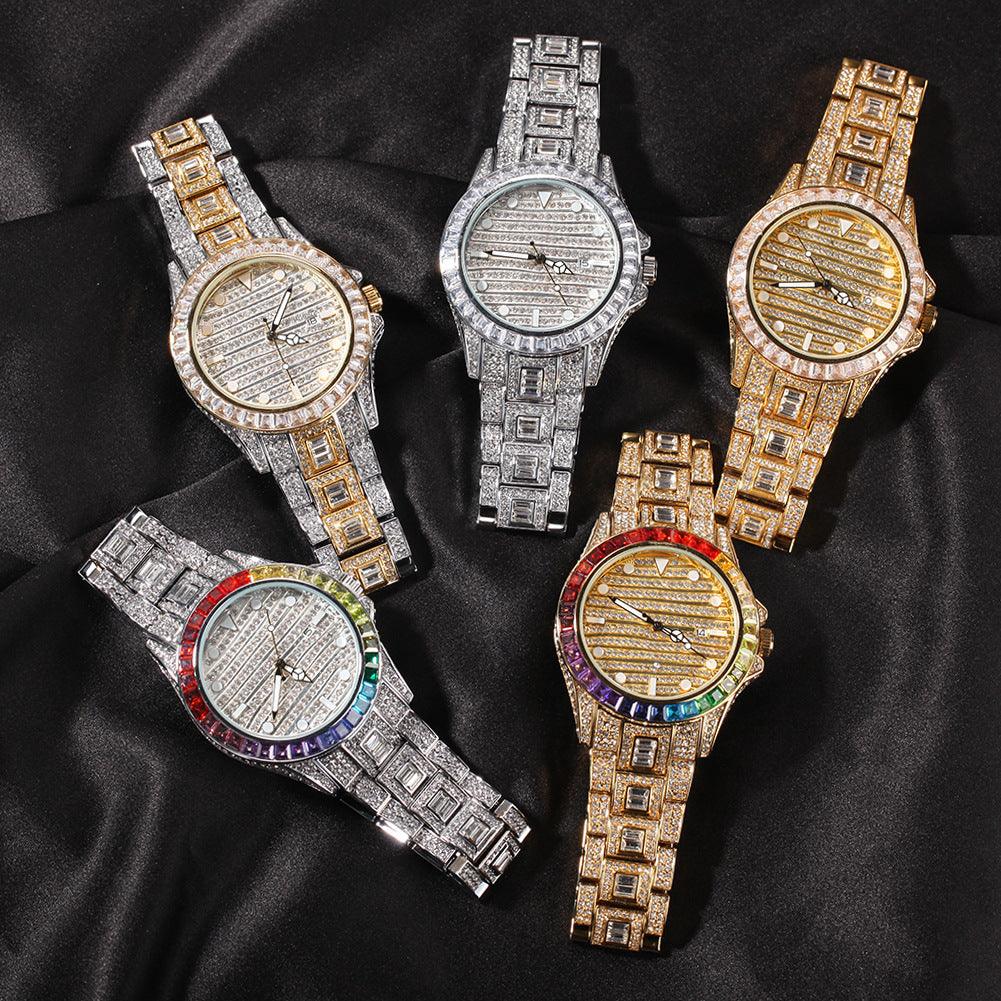 Color-Accent Quartz Watch with Butterfly Clasp