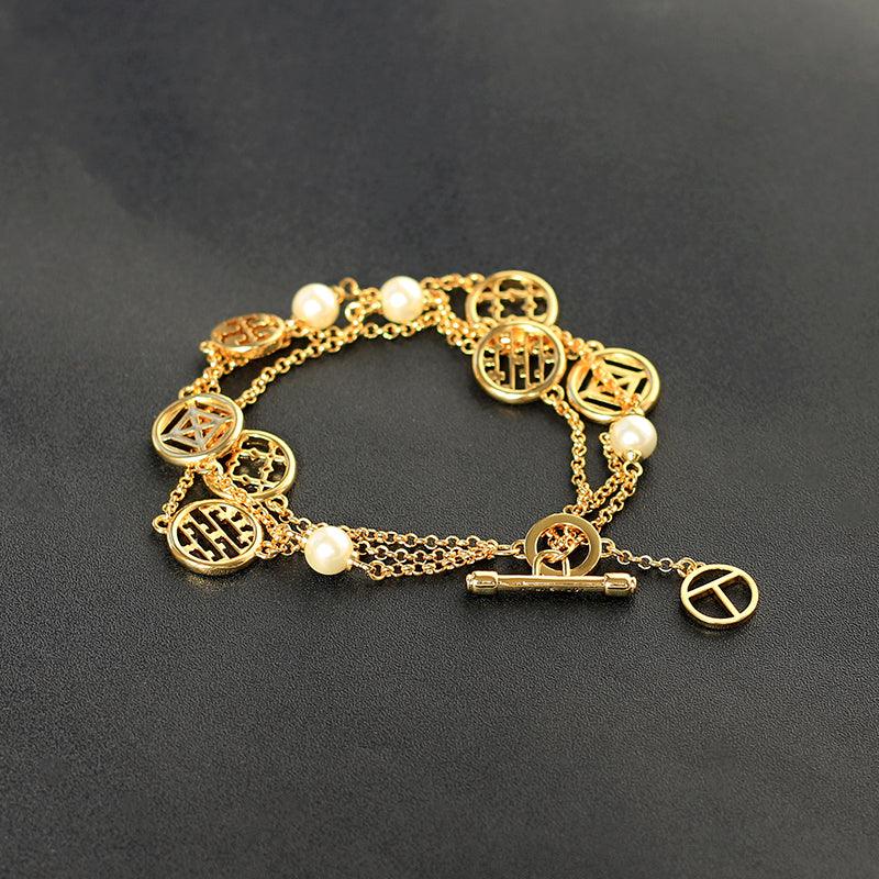 New Double Hollow High Feeling Bracelet - Trendha