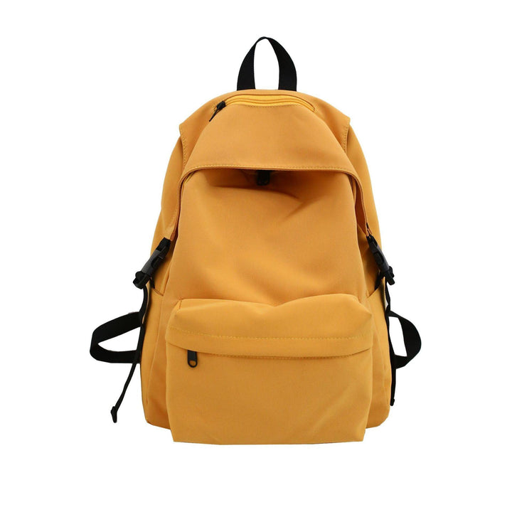 New Japanese And Korean Early High School Student Bag Nylon Solid Color Waterproof Lightweight Backpack College Students Couple Backpack - Trendha