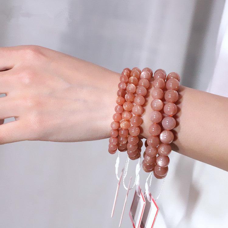 Orange Crystal Round-Bead Bracelet