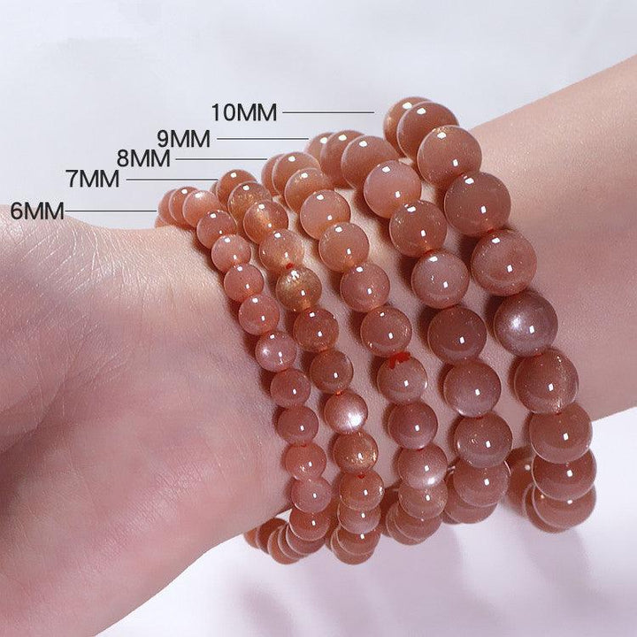 New Natural Orange Moonstone Bracelet Girl - Trendha