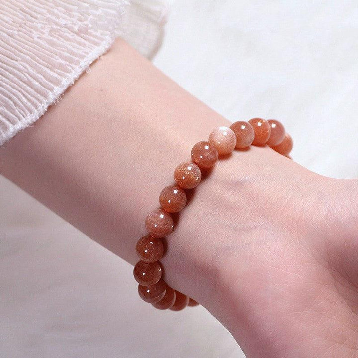 New Natural Orange Moonstone Bracelet Girl - Trendha