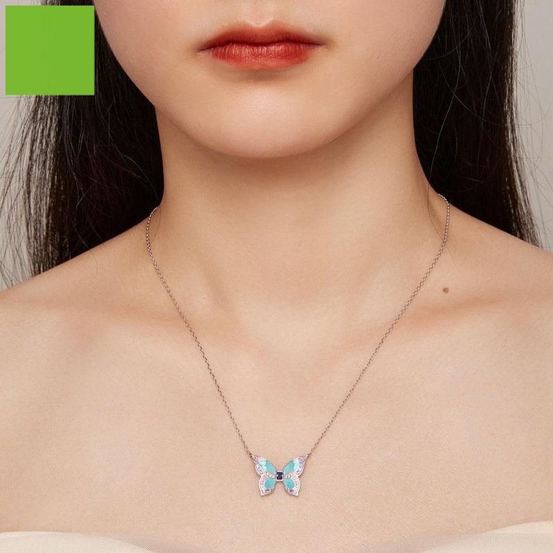 Silver Butterfly Pendant Necklace