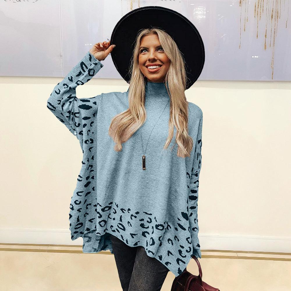 New Printed Long Sleeve High Collar Loose Casual Top For Women - Trendha