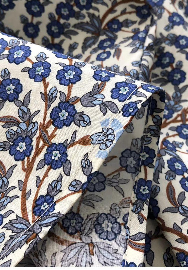 Niche Art Shirt Retro Blue Arabesque - Trendha