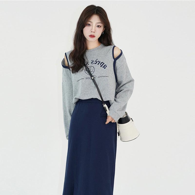 Women’s Printed Hoodie and Skirt Set