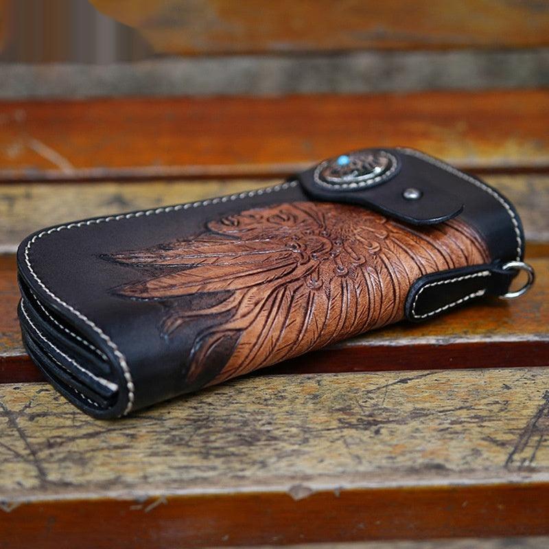 Personalized Rich Cloth Bag First Layer Cowhide Wallet - Trendha