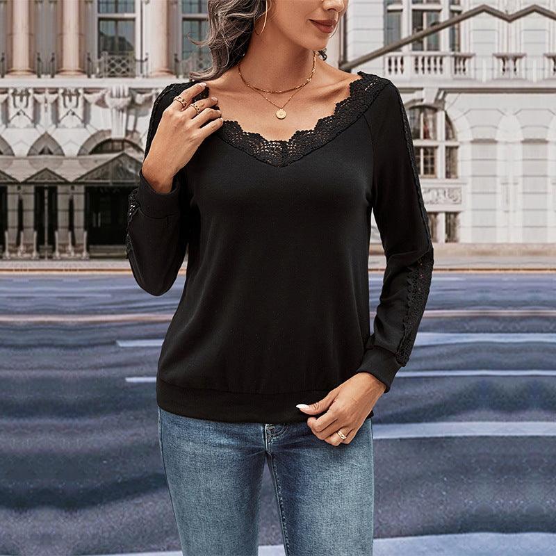 Polyester Top For Women Lace Shirt - Trendha