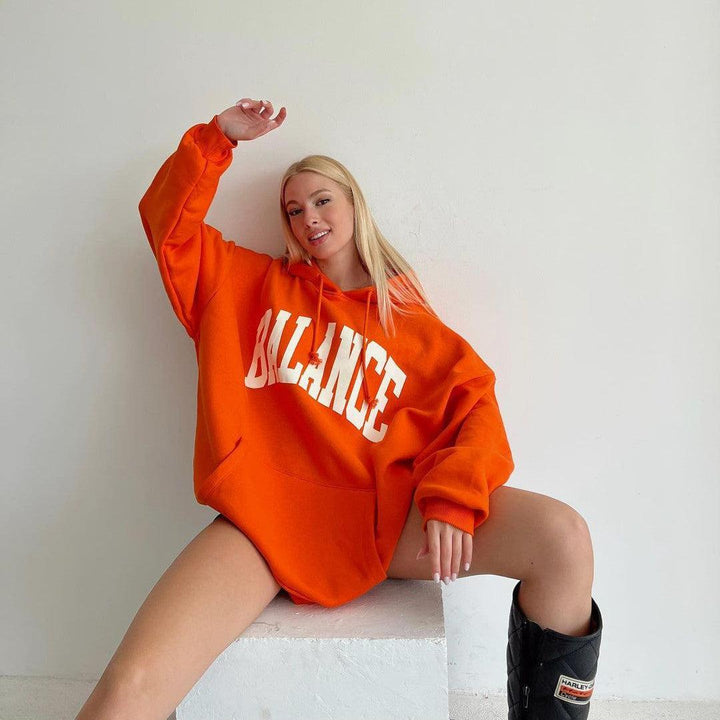 Printed Thickened Tops Long Sleeve Hooded Women - Trendha