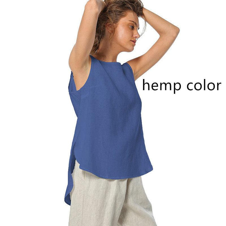 Pure Linen Vest Women's Clothing Special-interest Design - Trendha