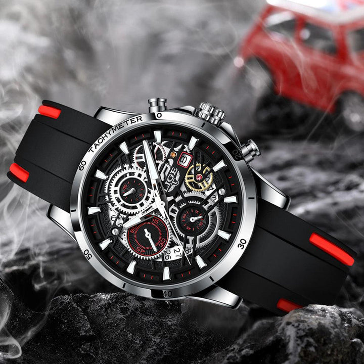 Quartz Watch Skeleton Design Multifunctional - Trendha