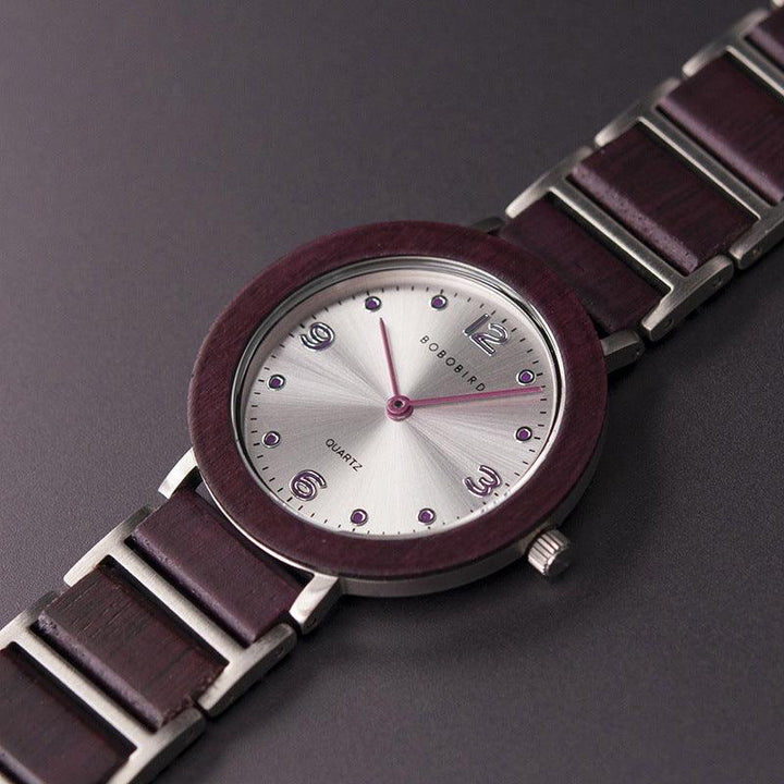 Quartz Wood Watch Waterproof Stainless Steel Casual Watch - Trendha