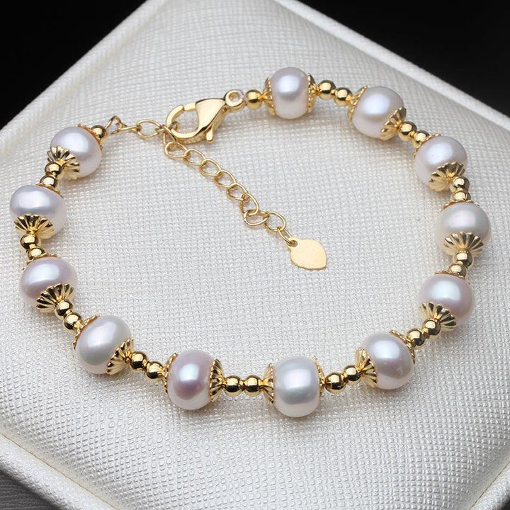 Real Freshwater Round Pearl Bracelet For Women Natural Pearl - Trendha