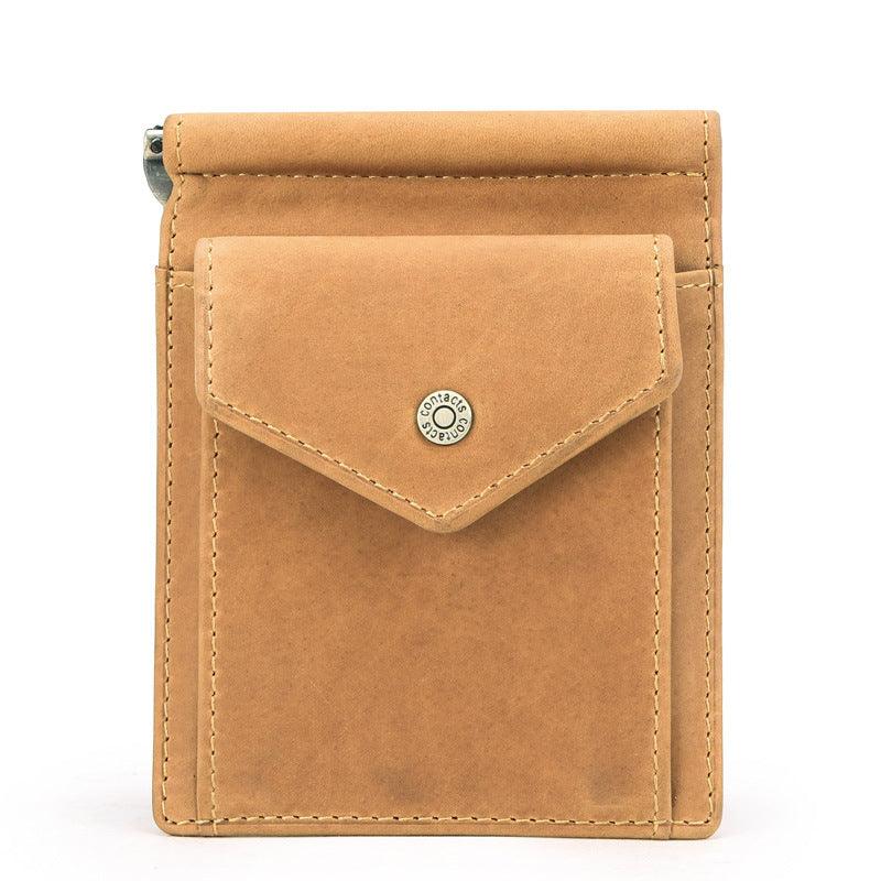 Retro Crazy Horse Cowhide Multifunctional Card Bag - Trendha