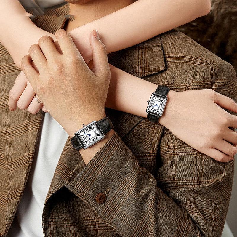 Rectangular Roman-Numeral Quartz Watch