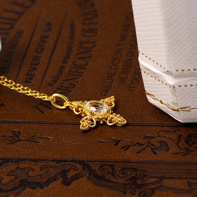 S925 Silver Gilded Pendant Retro European Style Wind