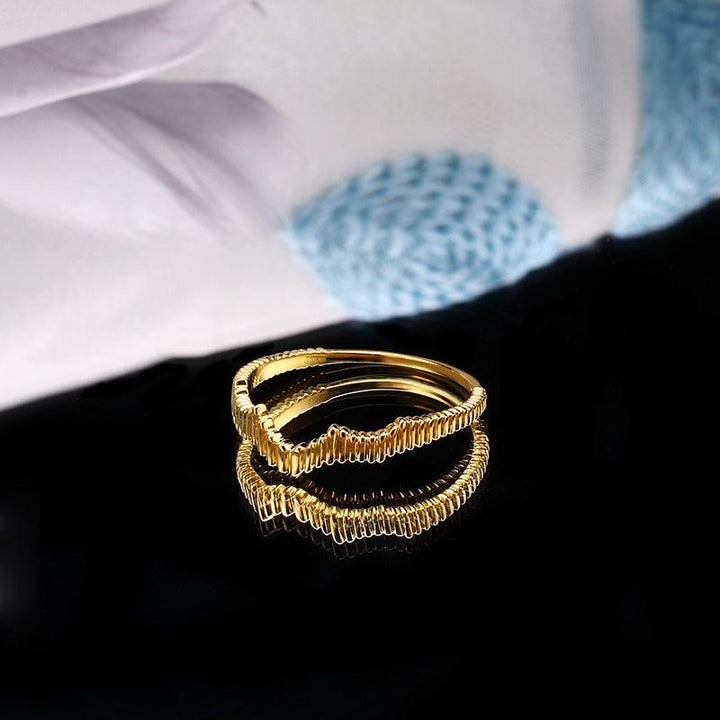 S925 Silver Ring Irregular Ring - Trendha