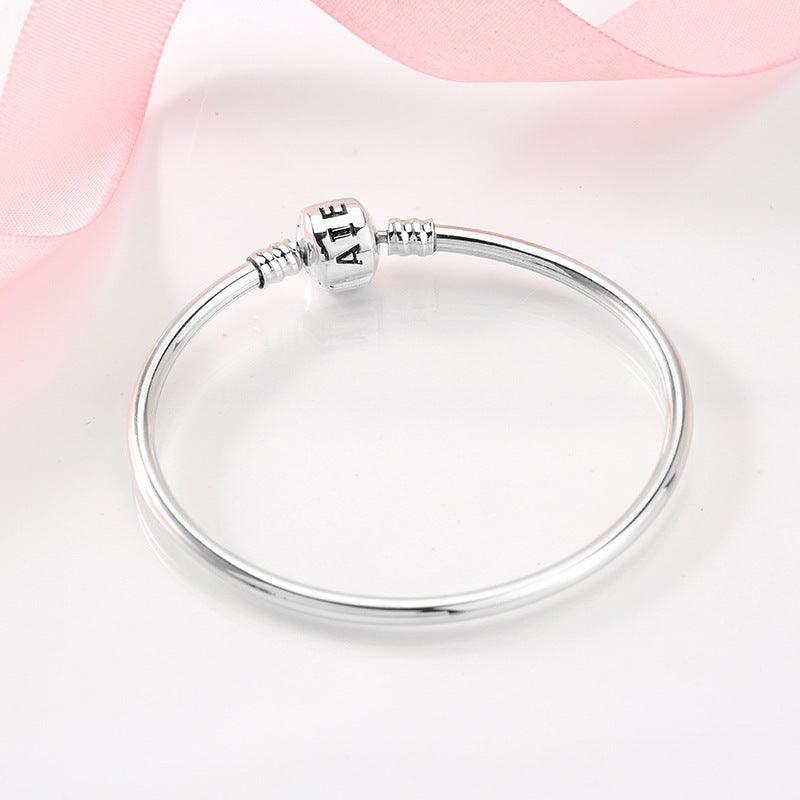 925 Silver Bangle with Decorative Clasp Options