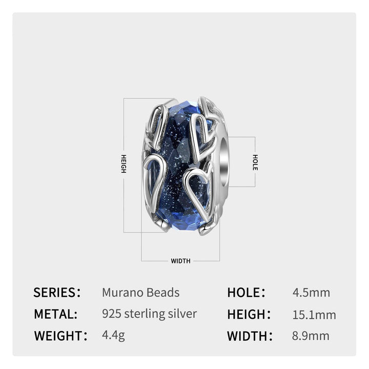 S925 Sterling Silver Deep Love Glass Beads Fashion - Trendha
