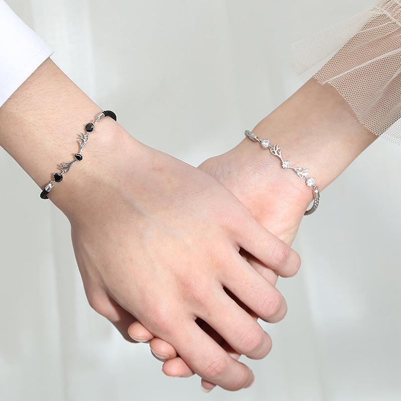 S925 Sterling Silver Deer Has Your Lovers Bracelet - Trendha